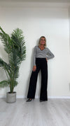 SUSYMIX - 54223S - T-SHIRT VISCOSAMANICA LUNGA SERAFINO RIGHE STEMMA LONDON