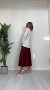 DAFNE - 2502P23 - MAGLIA IN VISCOSA CON SCOLLO A CUORE PUNTO CALATO