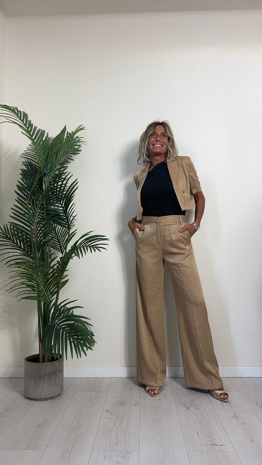 IMPERIAL - P4X6HYI - PANTALONE VISCOSA PALAZZO CON PIEGA