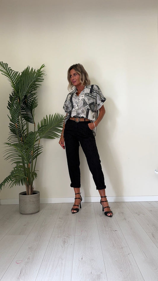 DAFNE - BD02P24 - CAMICIA MANICA CORTA FANTASIA BANDANA