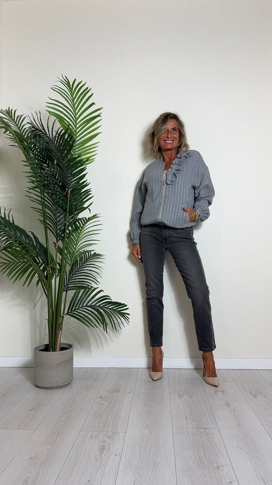 GIORGIA & JHONS - 60066FW24 - BOMBER RIGA E MICROPAILLETTES