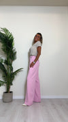 TENSIONE IN - 24P1829 - PANTALONE PALAZZO IN CREPE PIEGA CENTRALE