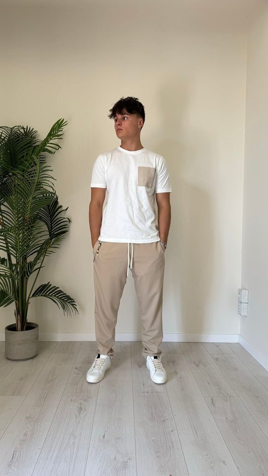 ALCOTT - TS0403 - T-SHIRT COTONE CON TASCHINO IN CONTRASTO