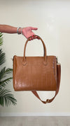 ANTONELLO SERIO - 801010SS24P49 - TOTE BAG SIMIL PELLE CON ZIP E TRACOLLA CANVAS
