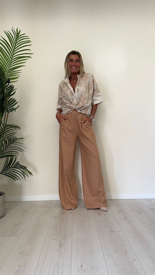 GIORGIA & JHONS - 60307SS24 - CAMICIA COTONE, COREANA CON RICAMO E PAILLETTES