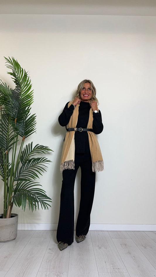 DAFNE - 082P13 - SCIARPONA VISCOSA/COTONE/LANA BICOLOR REVERSIBILE