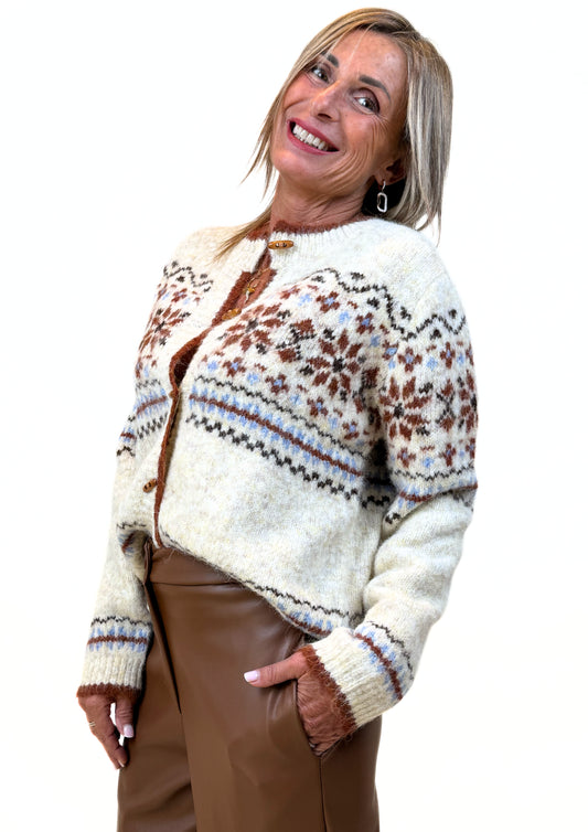 Isotta - Cardigan Stile Norvegese