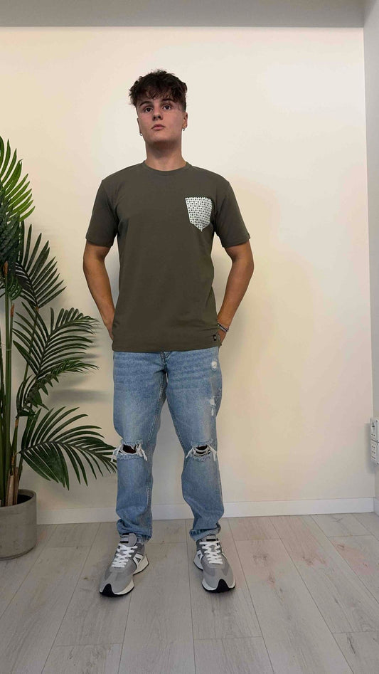 KARL HOMME - MU739 - T-SHIRT COTONE CON TASCHINO