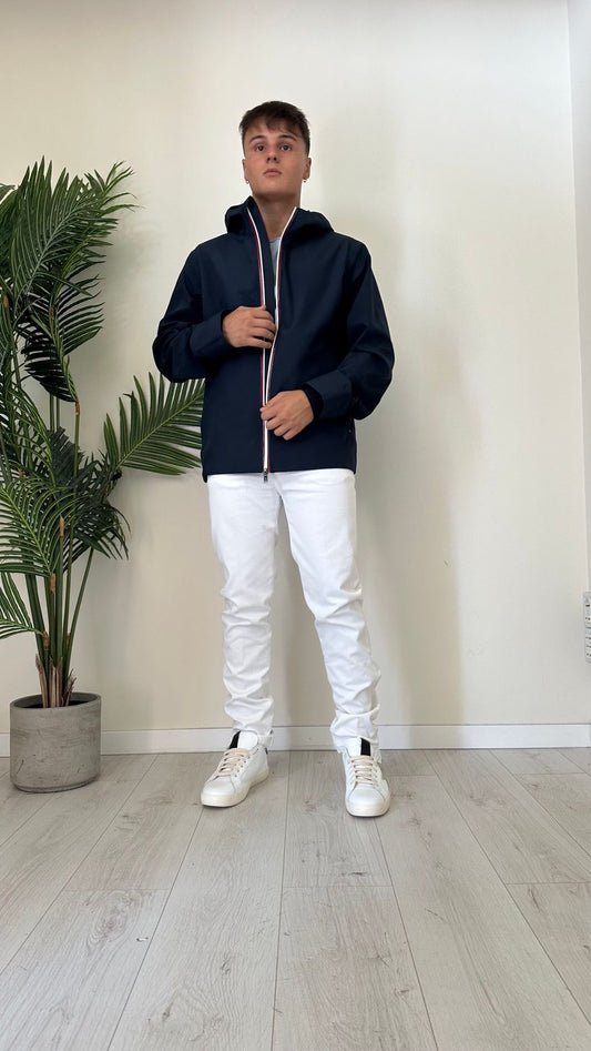 ALCOTT - GB0007UOAY - GIUBBINO CON CAPPUCCIO, ZIP A CONTRASTO, IDROREPELLENTE