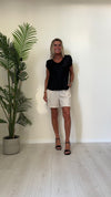 VENTISEI - 21.1871P19 - BLUSA VISCOSA 100% DOPPIO SCOLLO A V STONDATO