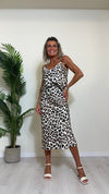 VICOLO - TB1347 - TOP 100%VISCOSA FANTASIA LEOPARD CON SPALLINE REGOLABILI