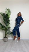 GIORGIA & JHONS - 60020FW24 - JEANS ELASTICIZZATO PIETRE (CRISTALLI) LATERALI