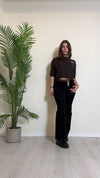 VICOLO - 7703TS - MAGLIA LANA/VISCOSA A SCATOLA CON APPLICAZIONI STRASS