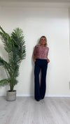 IMPERIAL - P3E9IAW - PANTALONE CREPE ELASTICIZZATO CON ZIP A SCOMPARSA SUL RETRO, FLARE FIT