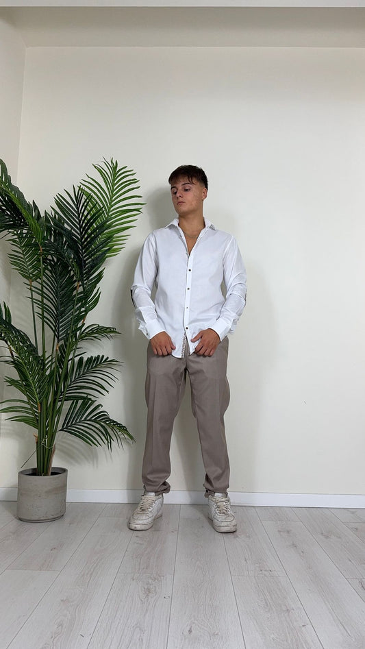 IMPERIAL - C6407I264 - CAMICIA 100%COTONE CON TOPPE DIVERSE SUI GOMITI