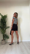 SUSYMIX - 10259 - T-SHIRT VISCOSA SCOLLO SHIFFER RIGATA