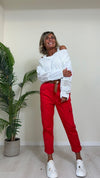 SUSYMIX - M76049 - MAGLIA COTONE APERTURA SPALLE E MANICA PIZZO