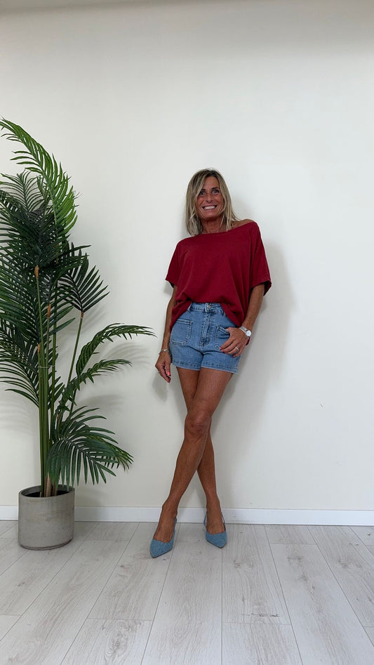 GIORGIA & JHONS - 60446SS24 - SHORT DENIM COMFORT STRETCH CON TASCHINI