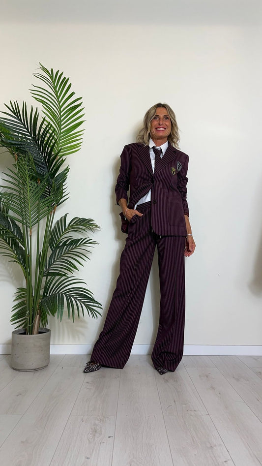 IMPERIAL - J9990026S - GIACCA POLIVISCOSA GESSATA CON STEMMI COLLEGE