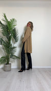DAFNE - 9142P33 - CARDIGAN LUNGO PUNTO RISO CON FRANGE