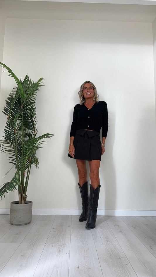 DAFNE - 8508P23 - CARDIGAN VISCOSA MOTIVO PUNZONATO, BOTTONI DORATI OPACHI