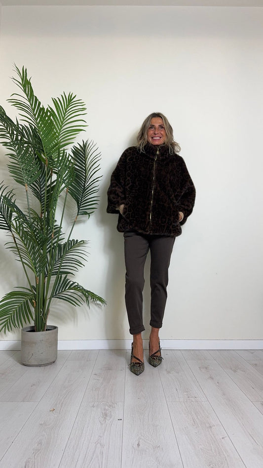 DAFNE - 0500P86 - ECO PELLICCIA MACULA MANICA 7/8 AMPIA