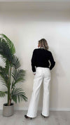 DAFNE - 1380P32 - PANTALONE CARGO PALAZZO ELASTICIZZATO, VITA ALTA