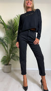 DAFNE - 894.822663P29 - PANTALONE TRAMATURA NIDO D'APE, SLOUCY SLIM