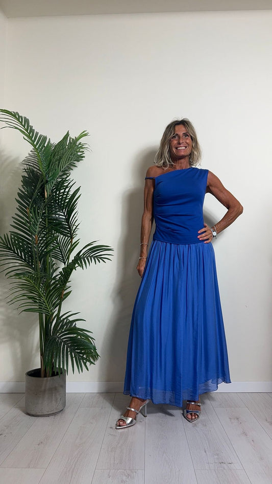 SUSYMIX - 10338M - TOP COTONE CON SPALLINA E DRAPPEGGIO