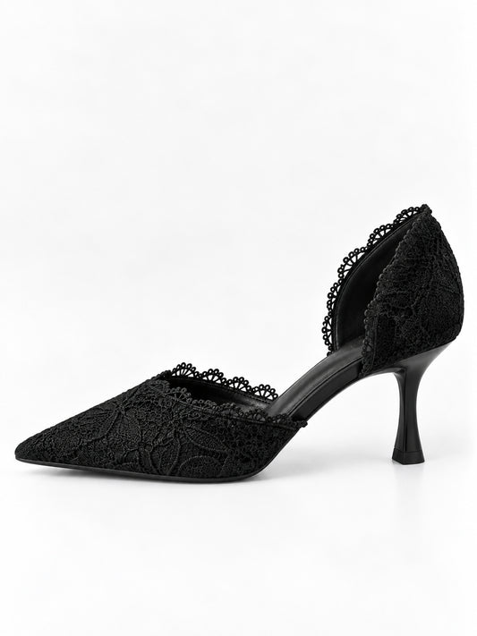 Impulsion - Décolleté in Pizzo con Tacco a Scultura