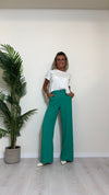 TENSIONE IN - 24P1829 - PANTALONE PALAZZO IN CREPE PIEGA CENTRALE