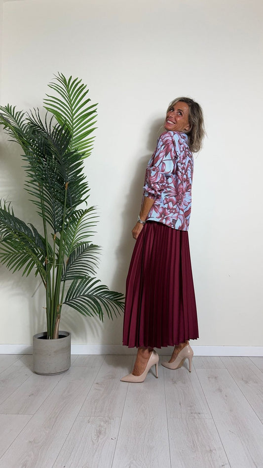 GIORGIA & JHONS - 60106SS24 - CAMICIA RIGA STAMPA FIORE POLICOTONE