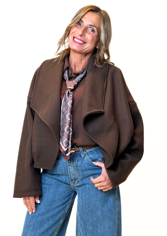 Estro - Cappotto Cropped in Panno