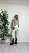 D'ELLE - I243111 - PANTALONE CARAMELLA CON CINTURA E VITA ELASTICATA, COTONE MANOPESCA