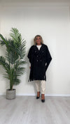 CELLOFUN - 2436CP - CAPPOTTO/MANTELLA CON FRANGE, FUSCIACCA STACCABILE E BOTTONI MILITARY