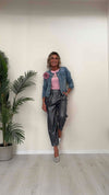 GIORGIA & JHONS - 60270SS24 - GIUBBINO/GIACCA  JEANS CHANEL CON SPILLA TULLE FIORE