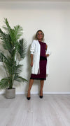 DAFNE - 9142P33 - CARDIGAN LUNGO PUNTO RISO CON FRANGE