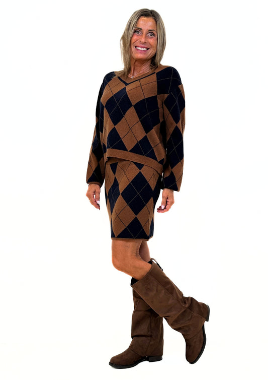 Nébuleuse - Completo in Maglia Misto Cashmere a Losanghe