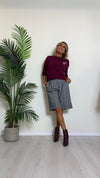 VICOLO - 7703TS - MAGLIA LANA/VISCOSA A SCATOLA CON APPLICAZIONI STRASS