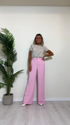 TENSIONE IN - 24P1829 - PANTALONE PALAZZO IN CREPE PIEGA CENTRALE