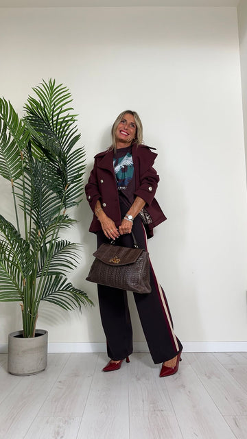 HIGH GARDEN - 3948 - BORSA  GRANDE PELLE INTRECCIATA,CHIUSURA BAMBOO CON TRACOLLA