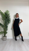 TENSIONE IN - W24X534 - ABITO LUNGO/COMPLETO CON T-SHIRT COTONE E APPLICAZIONE