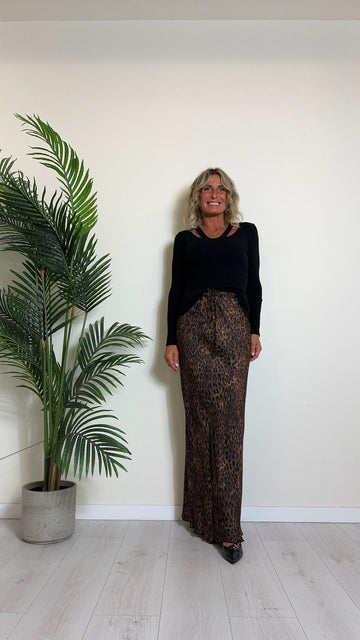 DAFNE - G0412P32 - GONNA LUNGA/ABITO 100%VISCOSA MACCHIA ANIMALIER