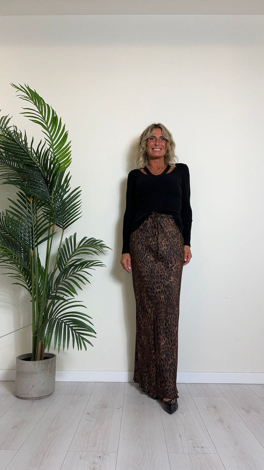 DAFNE - G0412P32 - GONNA LUNGA/ABITO 100%VISCOSA MACCHIA ANIMALIER