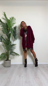 DAFNE - 9370P32 - CARDIGAN LUNGO VISCOSA DOPPIATA CON TRECCIA BORDO E MANICHE, CON TASCHE