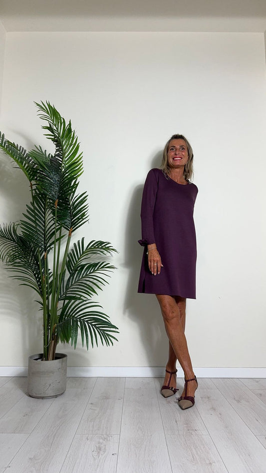 GIORGIA & JHONS - 60208FW24 - ABITO PUNTO MILANO IN VISCOSA, FIOCCHI MANICHE E ORLO TAGLIO VIVO