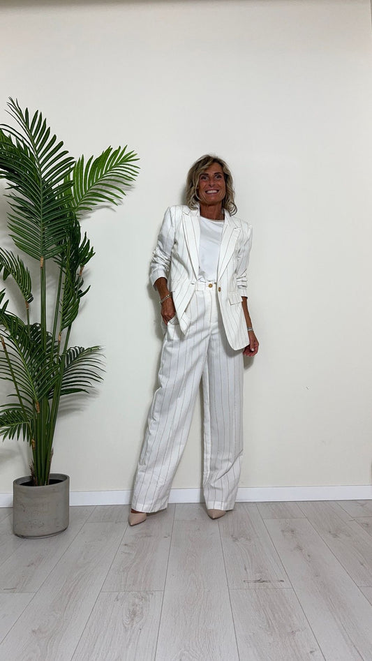 GIORGIA & JHONS - 60355SS24 - GIACCA VISCOSA (88%) SFODERATA RIGA ORO