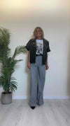 VICOLO - TB0908 - PANTALONE PALAZZO 70% VISCOSA ELASTICO VITA