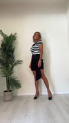 SUSYMIX - 10259 - T-SHIRT VISCOSA SCOLLO SHIFFER RIGATA