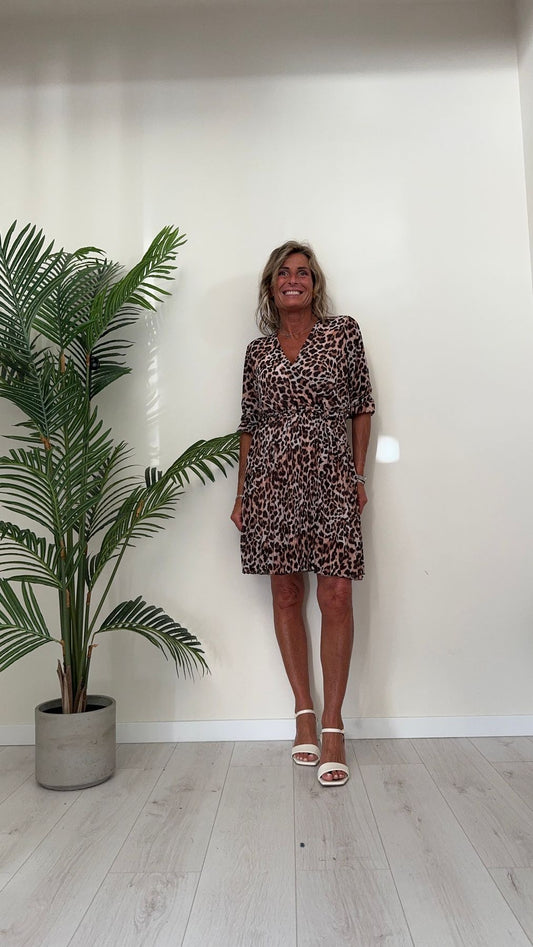 DAFNE - 1800IYS-19P28 - ABITO VOILE FODERATO FANTASIA MACULA, SCOLLO INCROCIATO CON FUSCIACCA